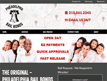 Tablet Screenshot of philadelphiabailbonds.com